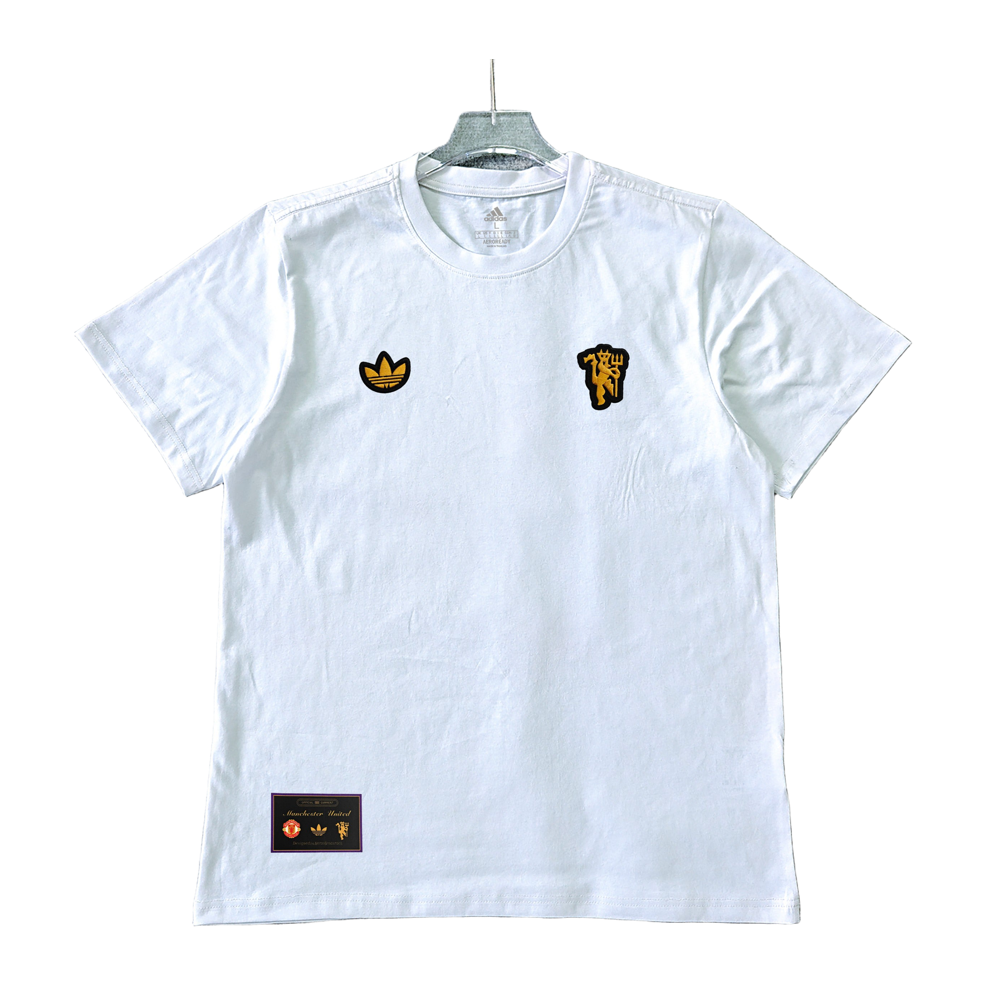 [White] T-Shirt - Black